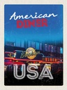 Holzschild 40x30 cm USA Broklyn Restaurant Diner Essen Bildmotiv Reisemotiv Amerika
