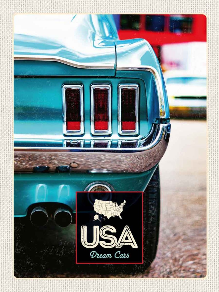 Holzschild 40x30 cm USA altes Fahrzeug Oldtimer Bildmotiv Reisemotiv Amerika