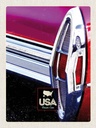 Holzschild 40x30 cm Amerika Oldtimer Dream Cars rot Bildmotiv Reisemotiv USA