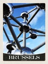 Holzschild 40x30 cm Brüssel Belgien Atomium Chemie Bildmotiv Reisemotiv Europa
