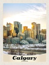 Holzschild 40x30 cm Calgary Kanada EuropaSchnee Bildmotiv Reisemotiv Amerika USA