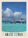Holzschild 40x30 cm Grand Cayman Insel Amerika Yacht Bildmotiv Reisemotiv Europa