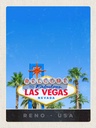 Holzschild 40x30 cm Las Vegas Nevada Amerika USA Casino Bildmotiv Reisemotiv