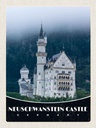 Holzschild 40x30 cm Neuschwanstein Schloss Marienbrücke Bildmotiv Reisemotiv Europa