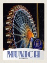 Holzschild 40x30 cm München Oktoberfest Riesenrad Kirmes Deutschland