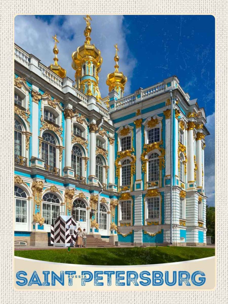 Holzschild 40x30 cm Saint Petersburg Russland Architektur Bildmotiv Reisemotiv Abenteuer Reisen