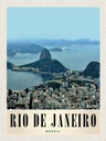 Holzschild 40x30 cm Rio de Janeiro Brasilien Amerika Stadt Bildmotiv Reisemotiv USA