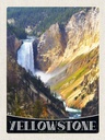 Holzschild 40x30 cm Yellowstone Wasserfall Fluss Natur Bildmotiv Reisemotiv Amerika USA