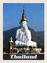 Holzschild 40x30 cm Thailand Natur Wald Tempel Gott Bildmotiv Reisemotiv Abenteuer Reisen