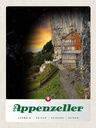 Holzschild 40x30 cm Appenzeller Gebirge Gebäude Schweiz Bildmotiv Reisemotiv Abenteuer Reisen