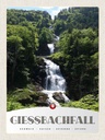 Holzschild 40x30 cm Giessbachfall Wasserfall Gebirge Natur Bildmotiv Reisemotiv Europa