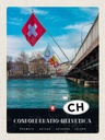 Holzschild 40x30 cm Confoederatio Helvetica Brücke Flagge Bildmotiv Reisemotiv Europa
