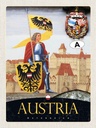 Holzschild 40x30 cm Österreich Ritter Burg 1889 Wappen Bildmotiv Reisemotiv Europa