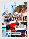 Holzschild 40x30 cm Ostsee Meer Natur Boote Bootstour Bildmotiv Reisemotiv Europa