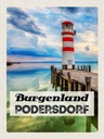Holzschild 40x30 cm Purgenland Podersdorf Leuchtturm Meer Bildmotiv Reisemotiv Abenteuer Reisen