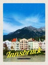 Holzschild 40x30 cm Innsbruck Gebirge Natur Aussicht Stadt Bildmotiv Reisemotiv Europa