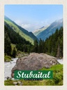 Holzschild 40x30 cm Stubaital Österreich Wanderung Natur Bildmotiv Reisemotiv Abenteuer Reisen