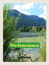 Holzschild 40x30 cm WeissenseeSee schwimmen Natur Bildmotiv Reisemotiv Outdoor Camping