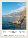 Holzschild 40x30 cm Villeneuve-Genf Schweiz Wanderung Bildmotiv Reisemotiv Europa