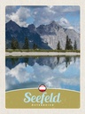 Holzschild 40x30 cm Seefeld Österreich Wald wandern Natur Bildmotiv Reisemotiv Europa