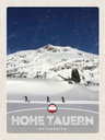 Holzschild 40x30 cm Hohe Tauern Skitour Wanderung Schnee Bildmotiv Reisemotiv Europa
