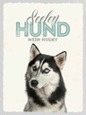 Holzschild 40x30 cm Seelen Hund mein Husky Tier Haustier