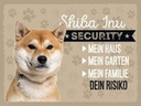 Holzschild 30x40 cm Shiba Inu Security dein Risiko Tier Haustier