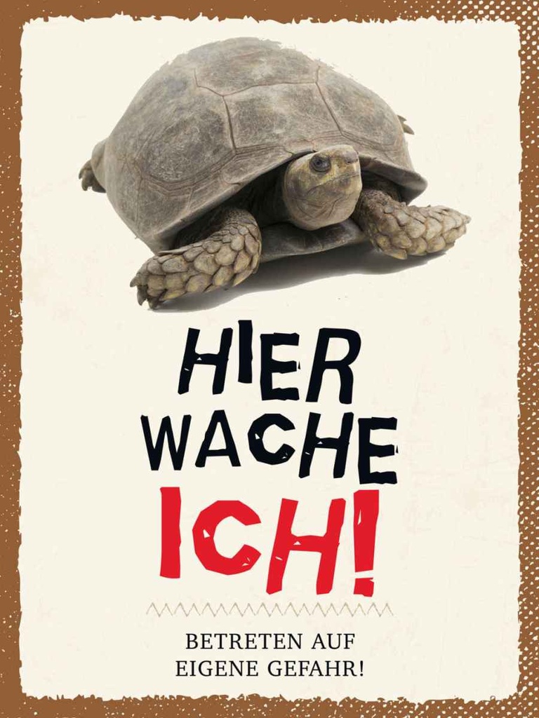 Holzschild 40x30 cm kröte hier wache eigene Gefahr Spruch Zitat