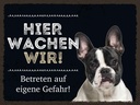 Holzschild 30x40 cm Tiere hier wachen wir eigene Gefahr Tier Haustier