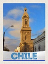 Holzschild 40x30 cm Chile Stadt Architektur Europa Bildmotiv Reisemotiv Abenteuer Reisen