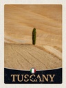Holzschild 40x30 cm Toskana Italien Wüste Natur Sand Bildmotiv Reisemotiv Europa
