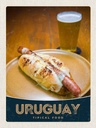 Holzschild 40x30 cm Uruguay Süd Amerika Tipical Food Bildmotiv Reisemotiv Essen Trinken