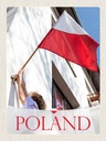 Holzschild 40x30 cm Polen Europa Flagge Haus Bildmotiv Reisemotiv Abenteuer Reisen
