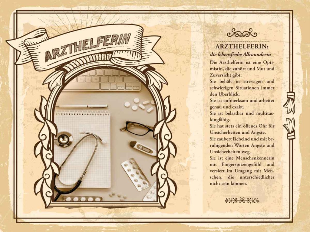 Holzschild 30x40 cm Arzthelferin Optimistin belastbar