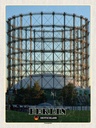 Holzschild 40x30 cm Berlin Deutschland Gasometer Bildmotiv Reisemotiv