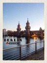 Holzschild 40x30 cm Berlin Oberbaumbrücke Architektur Bildmotiv Reisemotiv Abenteuer Reisen
