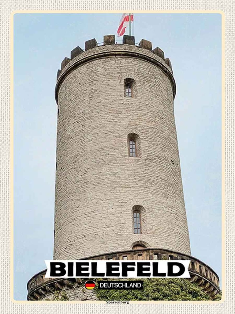 Holzschild 40x30 cm Berlin Sparrenburg Architektur Bildmotiv Reisemotiv Abenteuer Reisen