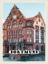 Holzschild 40x30 cm Dortmund Altes Stadthaus Altstadt Bildmotiv Reisemotiv Deutschland