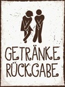 Holzschild 40x30 cm Getränke Rückgabe Essen Trinken