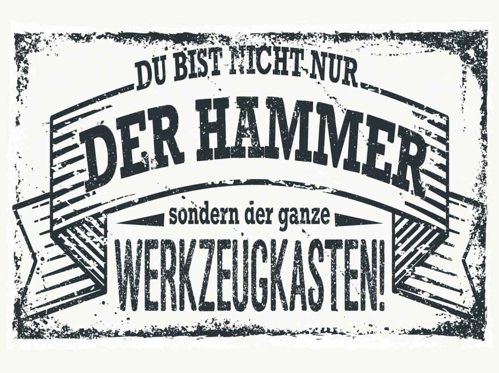 Holzschild 30x40 cm du Bist nicht nur der Hammer Dekoration