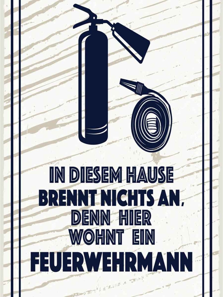 Holzschild 40x30 cm In diesem Hause brennt nichts an Spruch Zitat