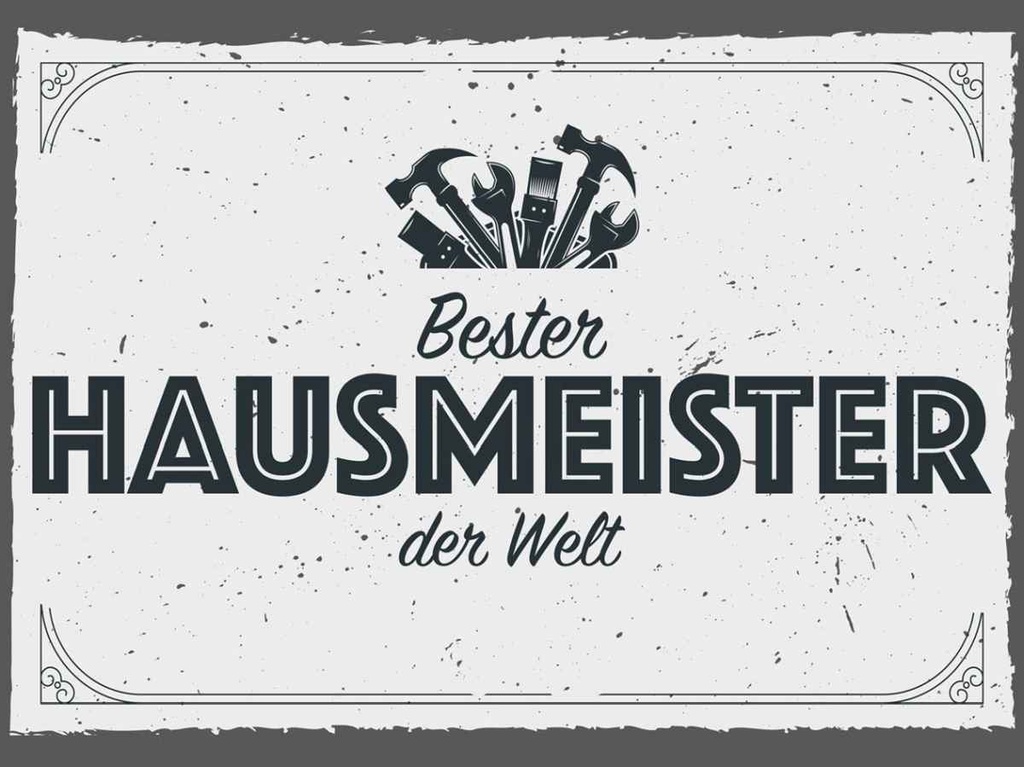 Holzschild 30x40 cm Bester Hausmeister der Welt Beruf Arbeit
