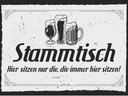 Holzschild 30x40 cm Stammtisch hier sitzen nur die Dekoration