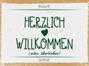 Holzschild 30x40 cm Herzlich Willkommen wäre übertrieben Spruch Zitat
