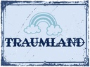 Holzschild 30x40 cm Traumland blau Regenbogen Dekoration