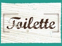 Holzschild 30x40 cm Toilette blau braun Warnschild Hinweisschild