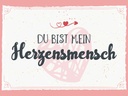 Holzschild 30x40 cm Du bist mein Herzensmensch Dekoration