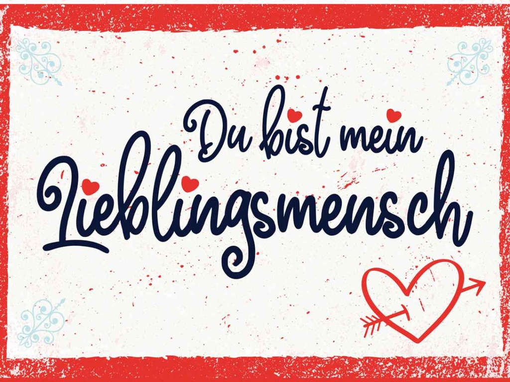 Holzschild 30x40 cm du bist mein Lieblingsmensch Dekoration
