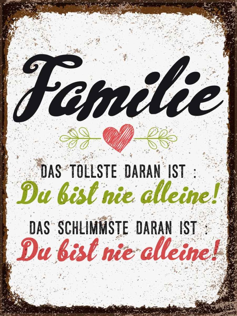 Holzschild 40x30 cm Familie das tollste daran ist Freunde