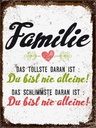Holzschild 40x30 cm Familie das tollste daran ist Freunde